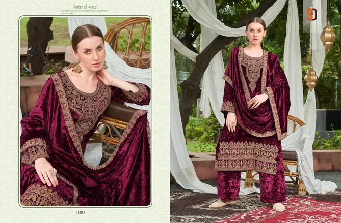 Senorita By Shraddha Designer Velvet Winter Wear Salwar Suits Orders In India